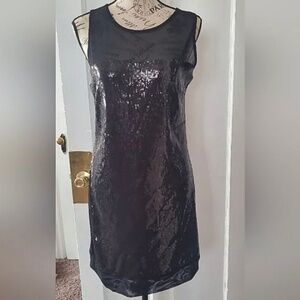 The Limited Women's Sequined Sleeveless Black Mini Dress Size S